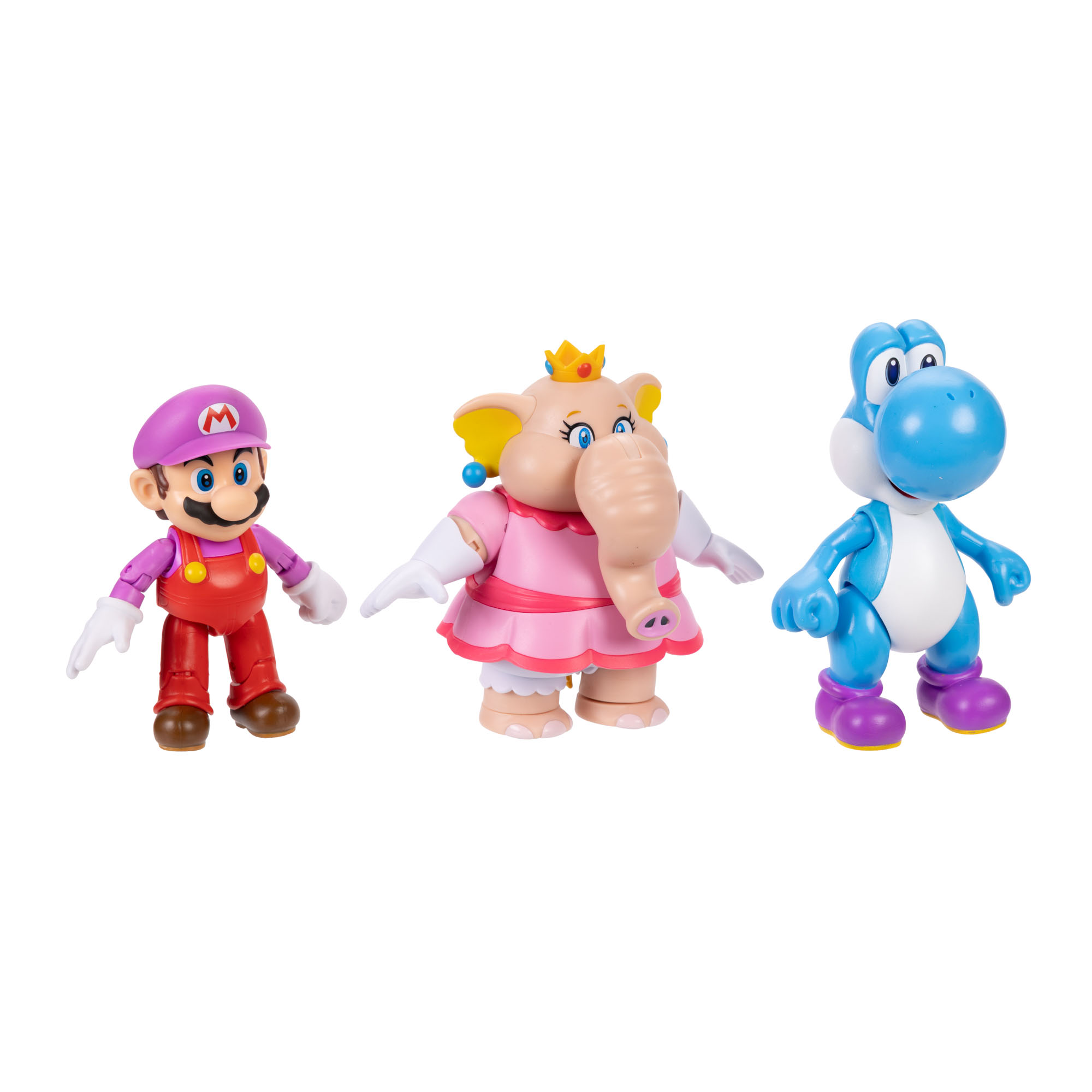 Bubble Mario, Elephant Peach, and Light-Blue Yoshi 4-inch Figures 3-Pack - Image 4