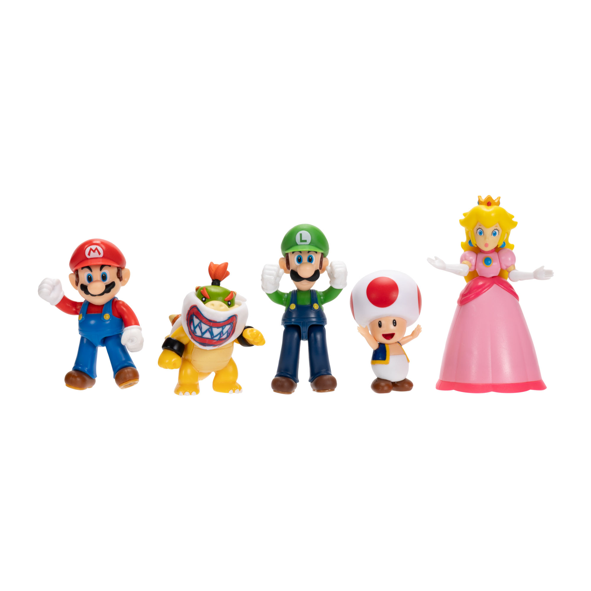 Mario, Luigi, Princess Peach, Toad, and Bowser Jr. 2.5-inch Figures 5-Pack - Image 6