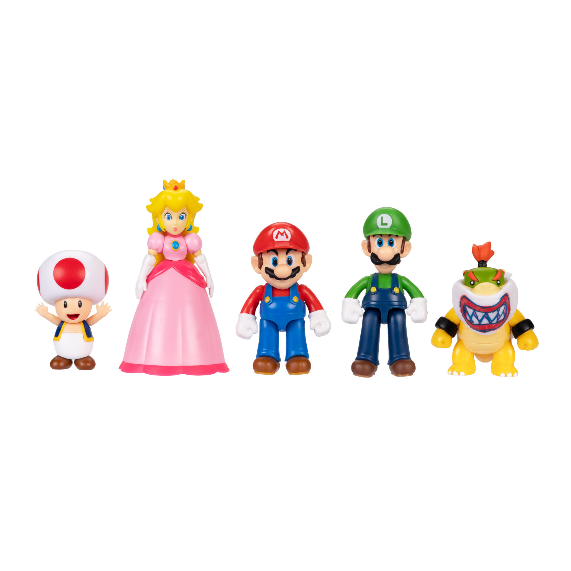 Mario, Luigi, Princess Peach, Toad, and Bowser Jr. 2.5-inch Figures 5-Pack - Image 7