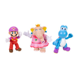 Bubble Mario, Elephant Peach, and Light-Blue Yoshi 4-inch Figures 3-Pack