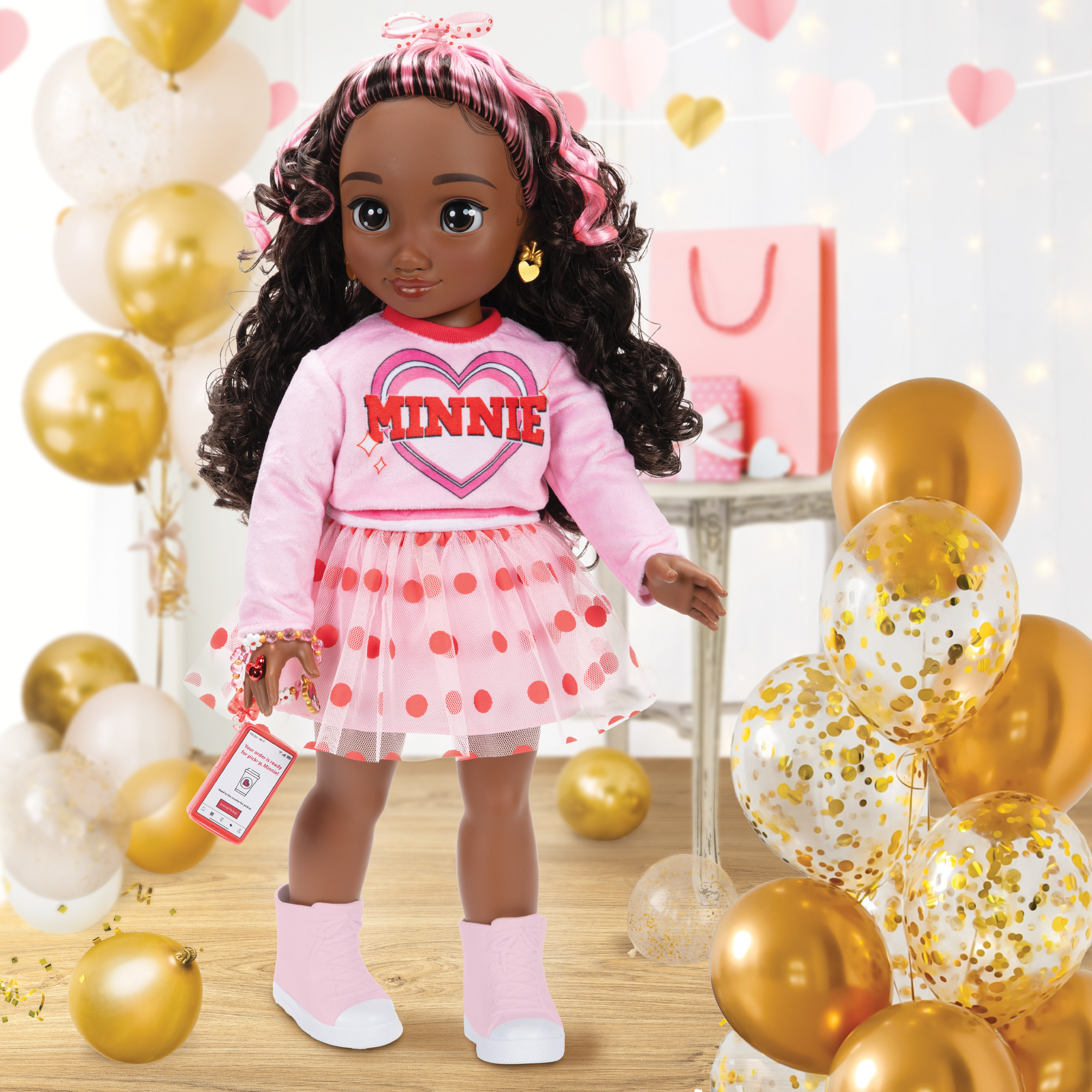 Inspired by Minnie Mouse 18-inch Doll with Pink Sweatshirt - Image 6