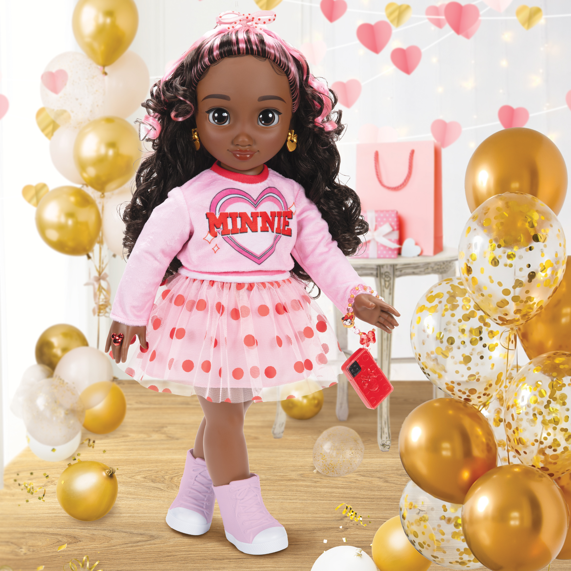 Inspired by Minnie Mouse 18-inch Doll with Pink Sweatshirt - Image 7