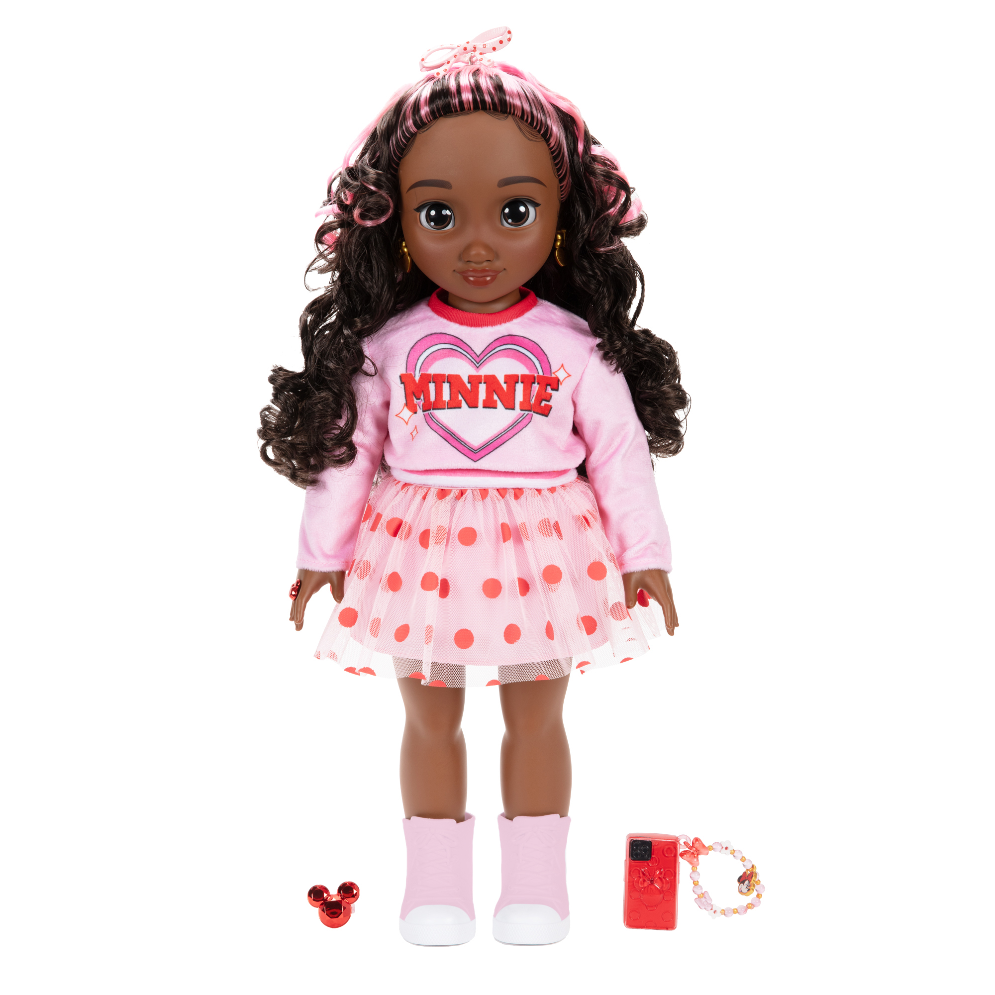 Inspired by Minnie Mouse 18-inch Doll with Pink Sweatshirt - Image 8