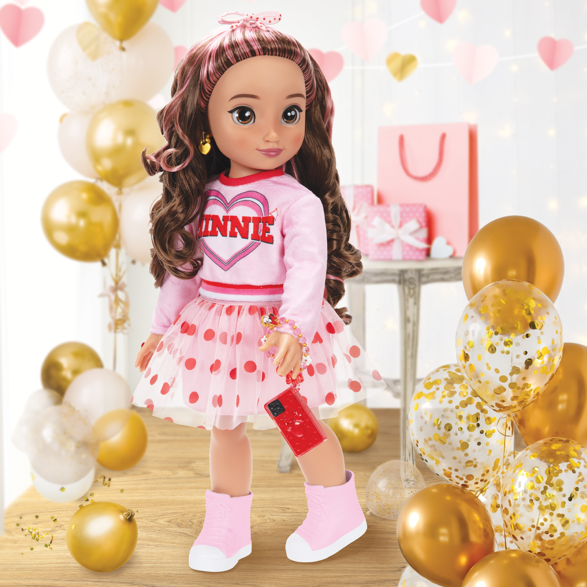 Inspired by Minnie Mouse 18-inch Doll with Pink Sweatshirt - Image 6