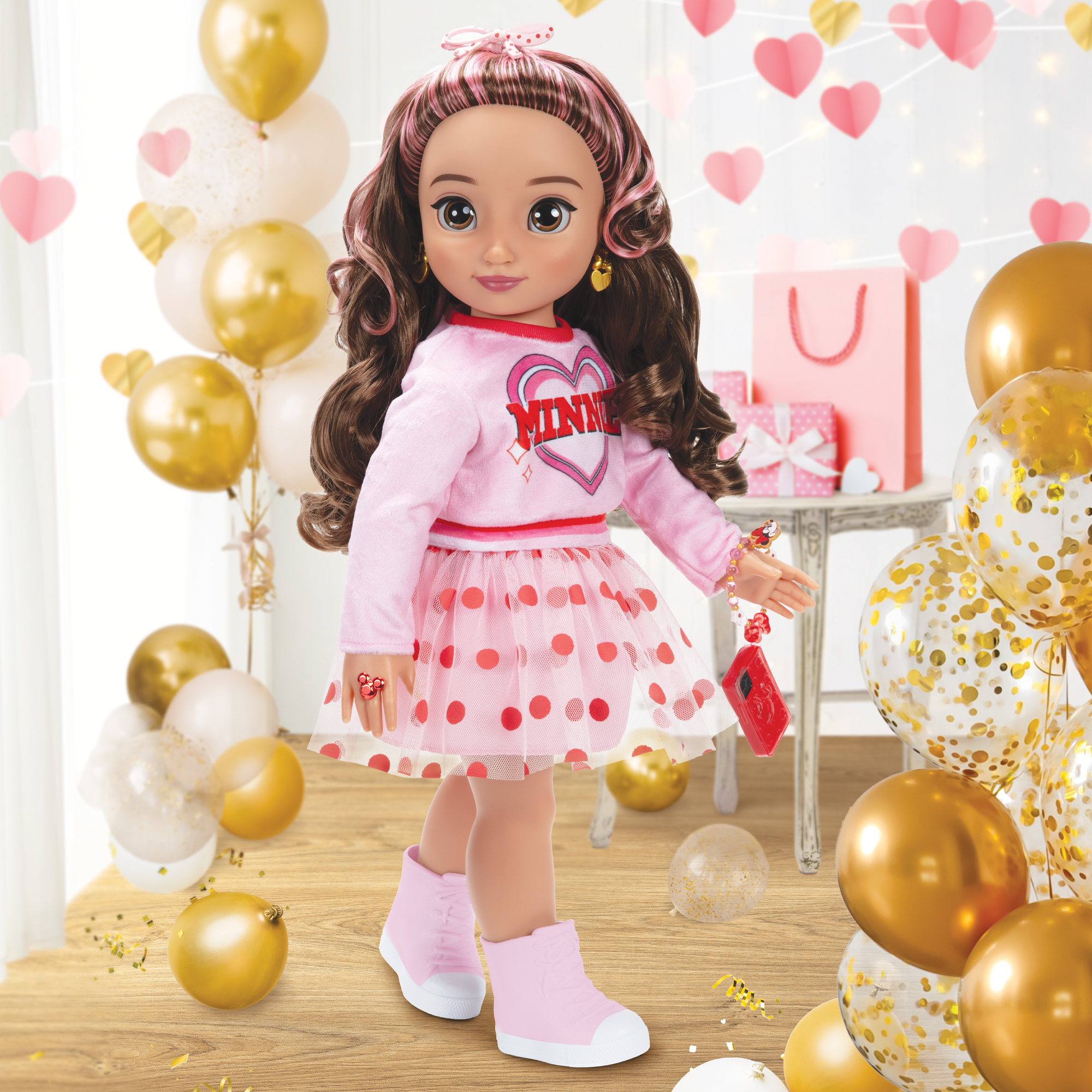 Inspired by Minnie Mouse 18-inch Doll with Pink Sweatshirt - Image 7
