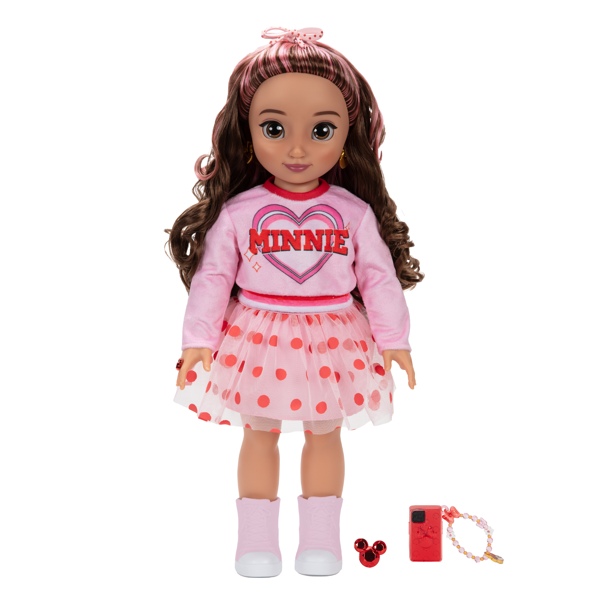 Inspired by Minnie Mouse 18-inch Doll with Pink Sweatshirt - Image 8