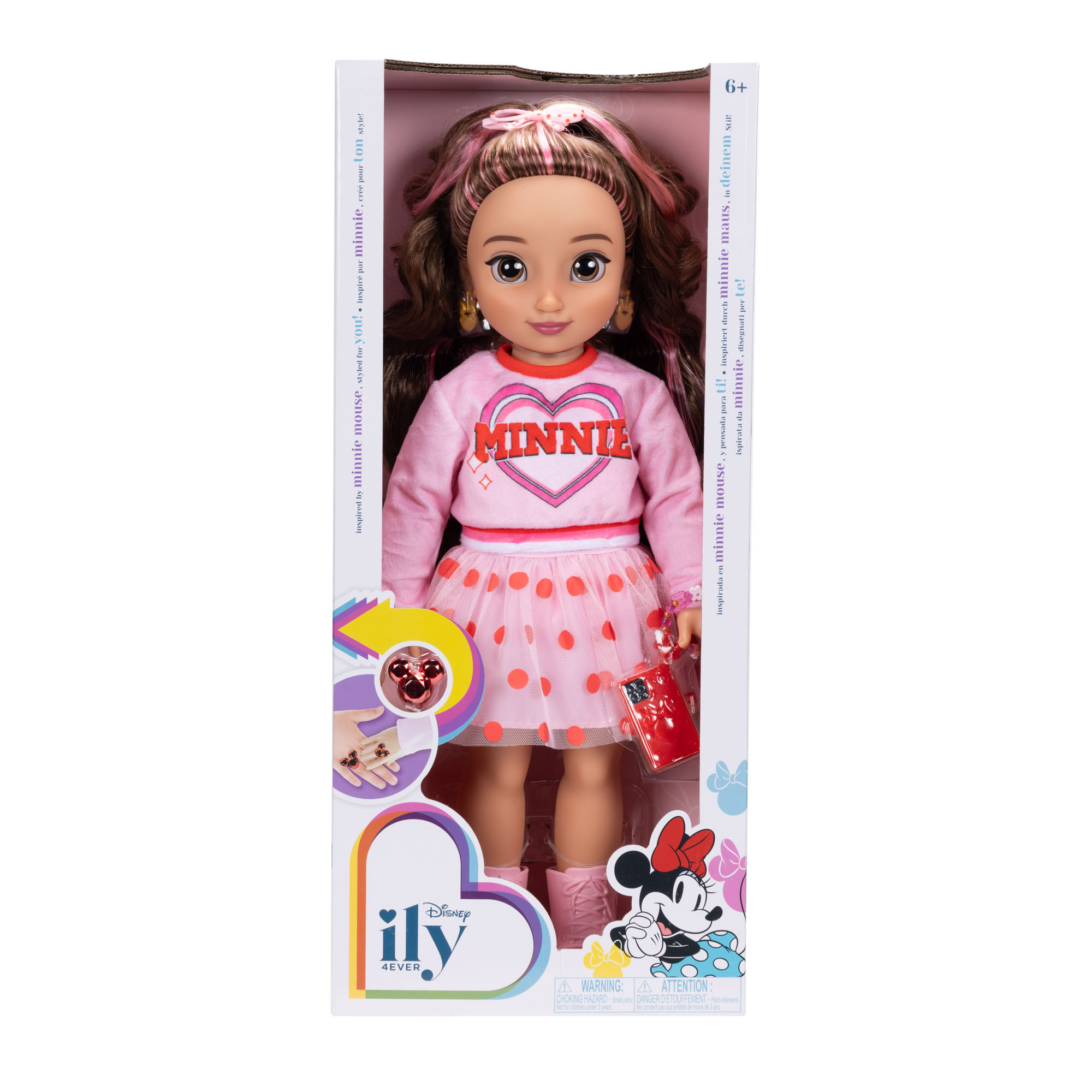 Inspired by Minnie Mouse 18-inch Doll with Pink Sweatshirt - Image 2