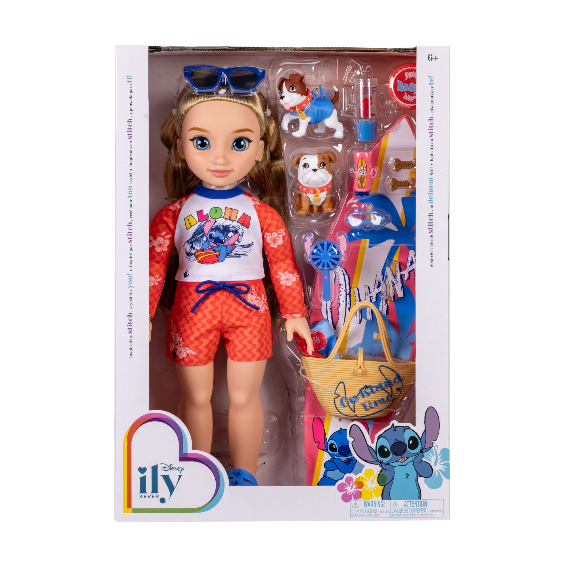 Inspired by Stitch 18-inch Doll with Puppy Beach Set - Image 3