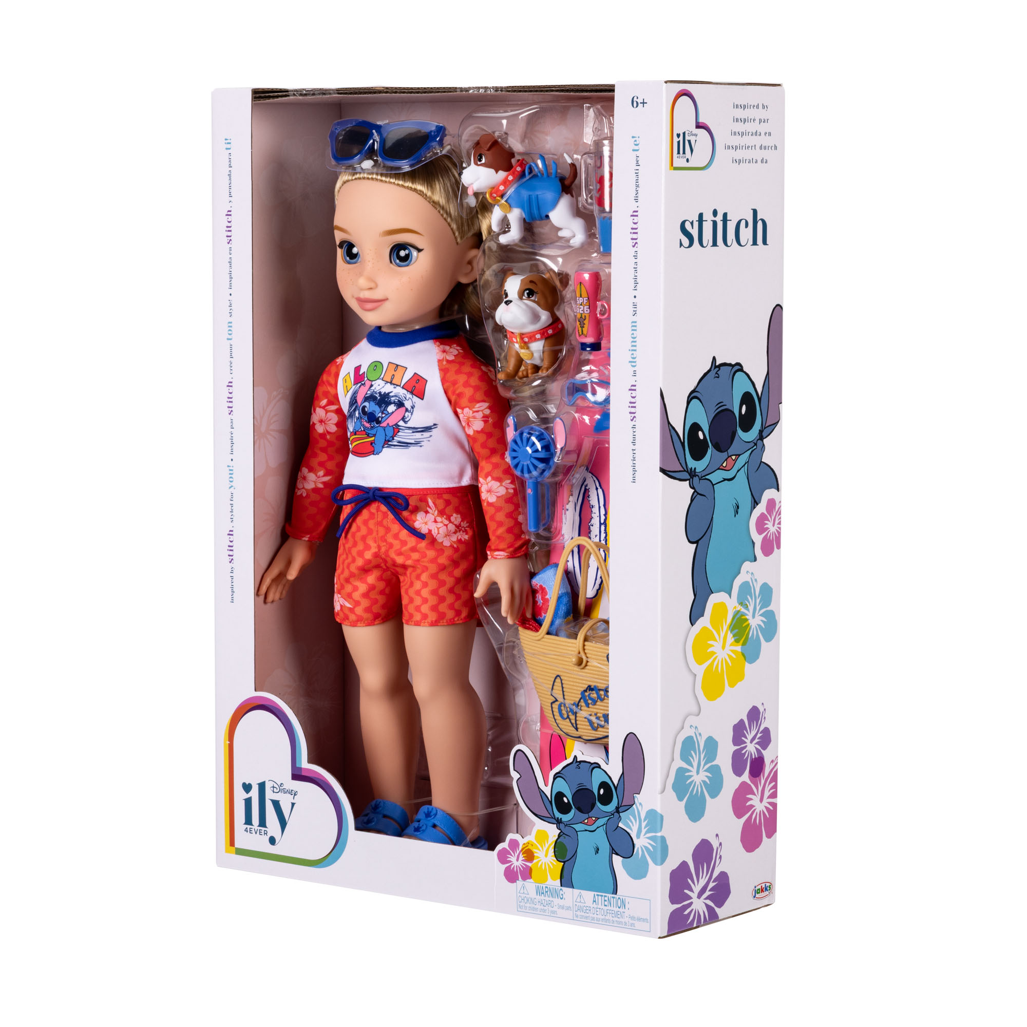 Inspired by Stitch 18-inch Doll with Puppy Beach Set - Image 4