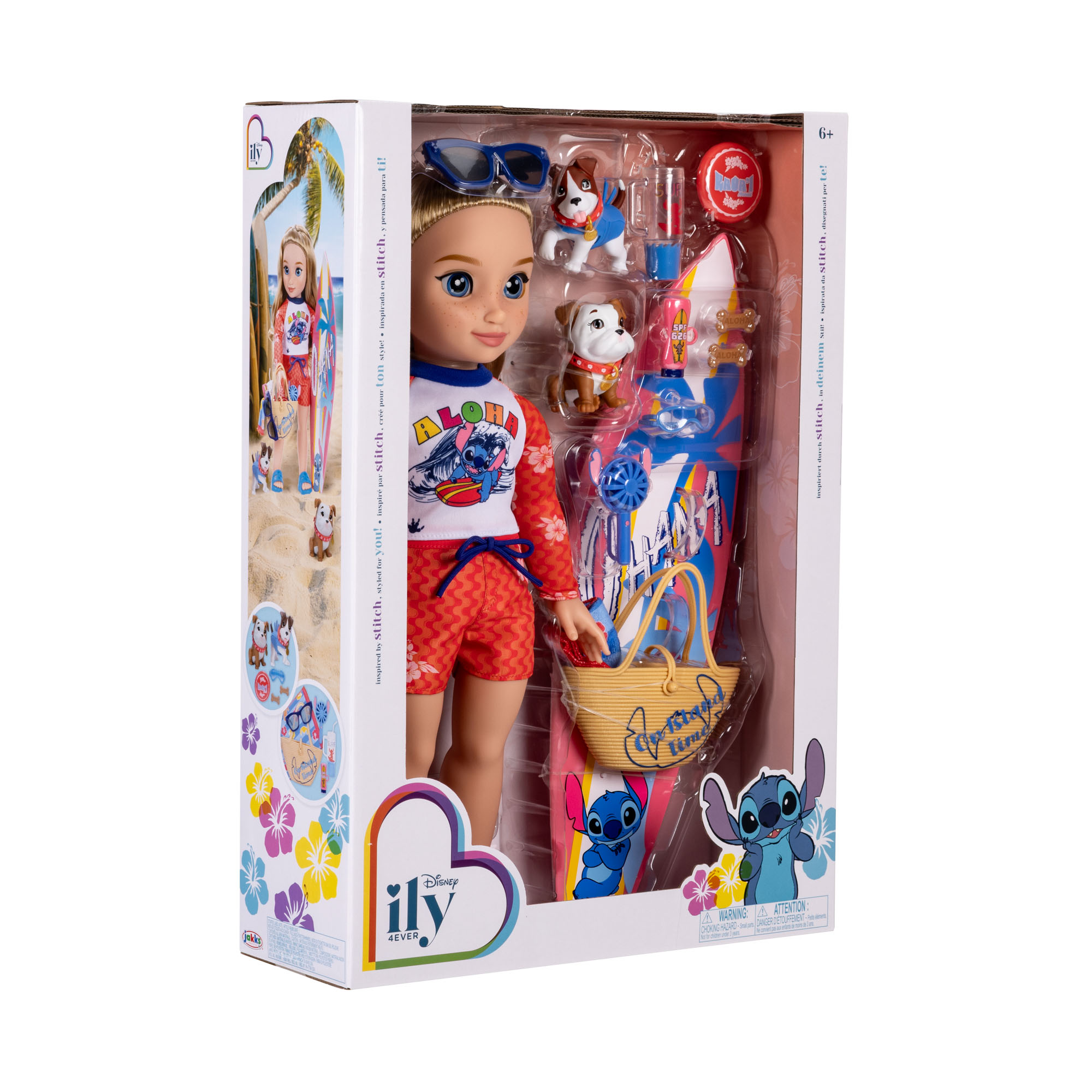 Inspired by Stitch 18-inch Doll with Puppy Beach Set - Image 5