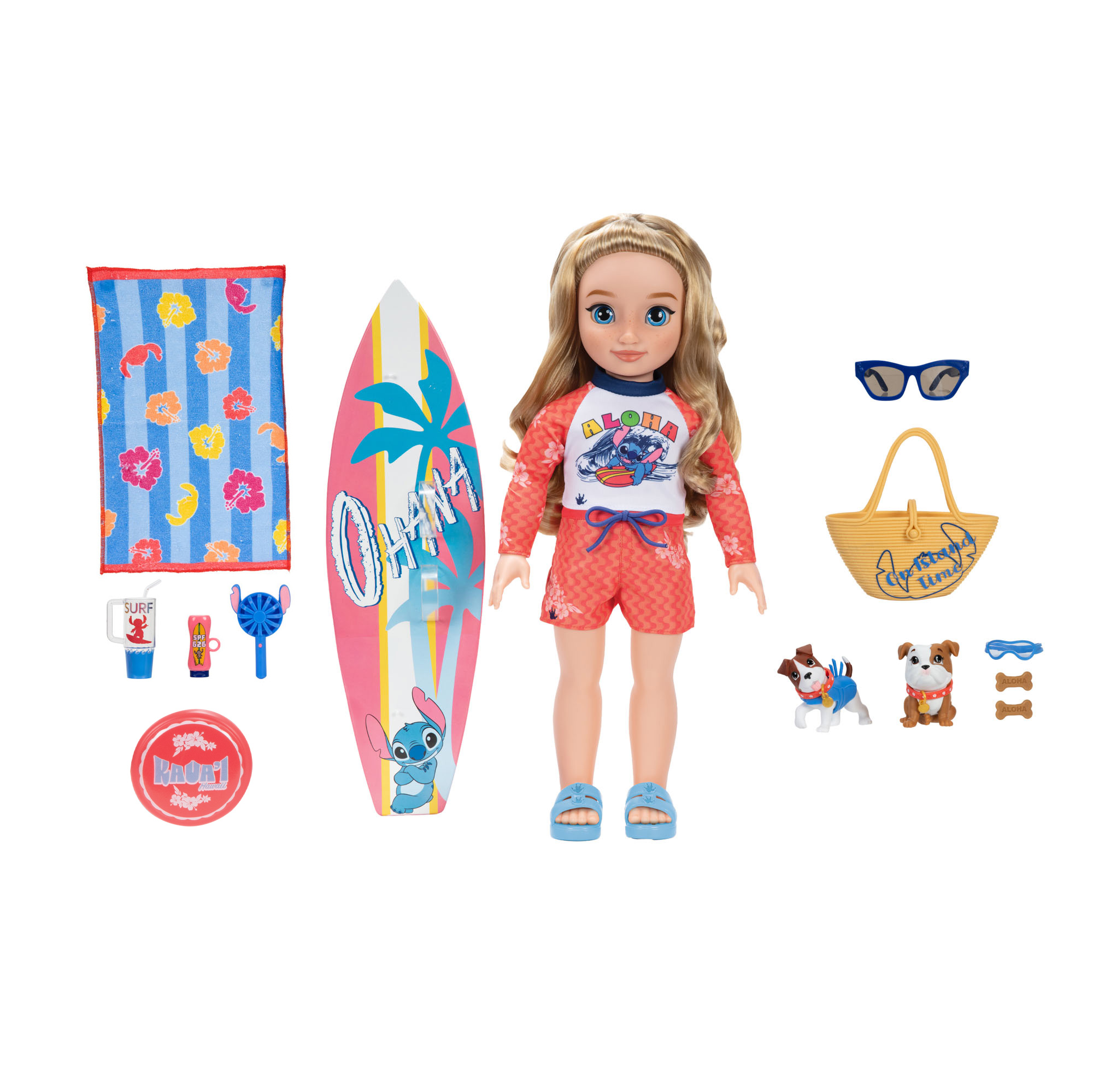 Inspired by Stitch 18-inch Doll with Puppy Beach Set - Image 2