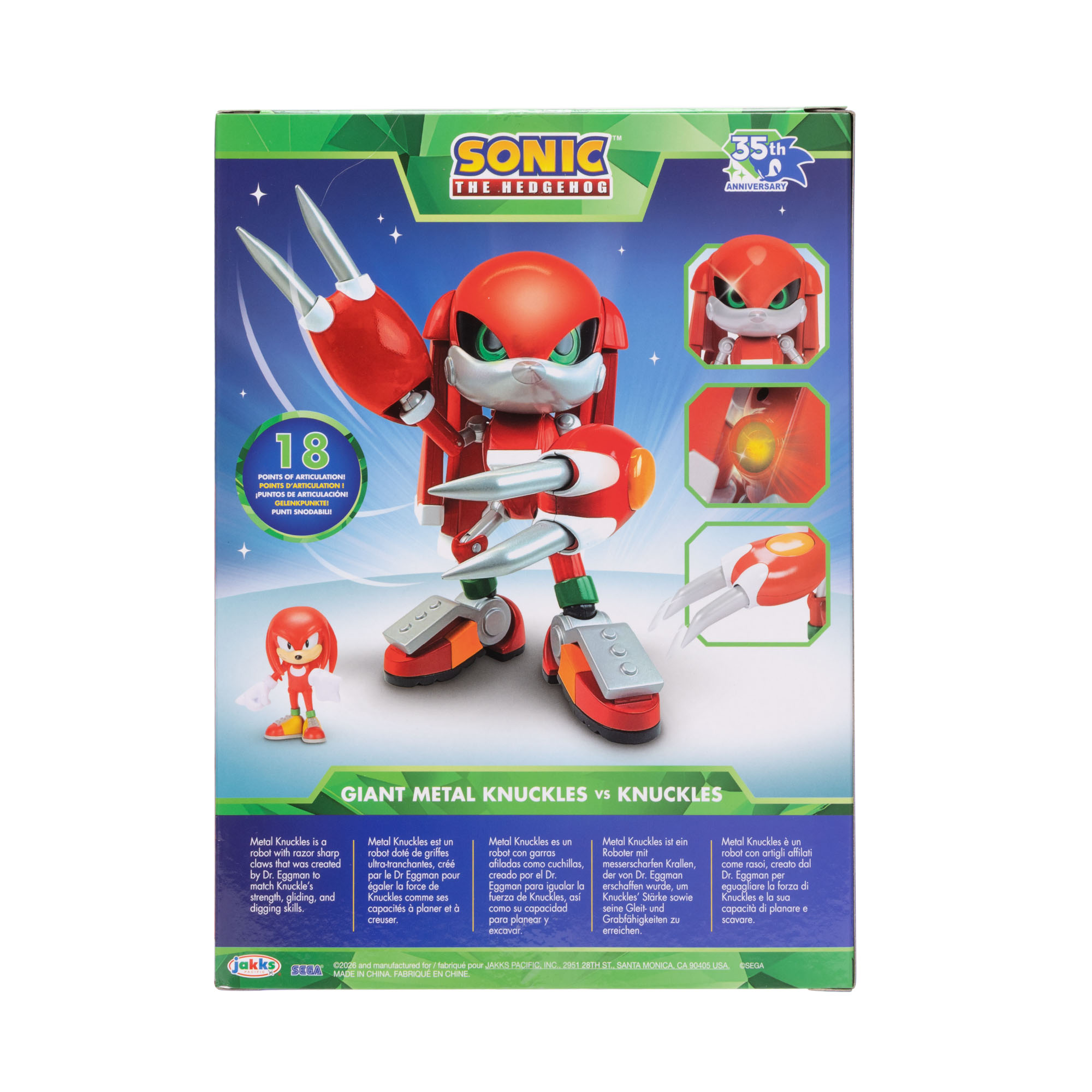 Giant Metal Knuckles vs Knuckles 8-inch Action Figure - Image 4