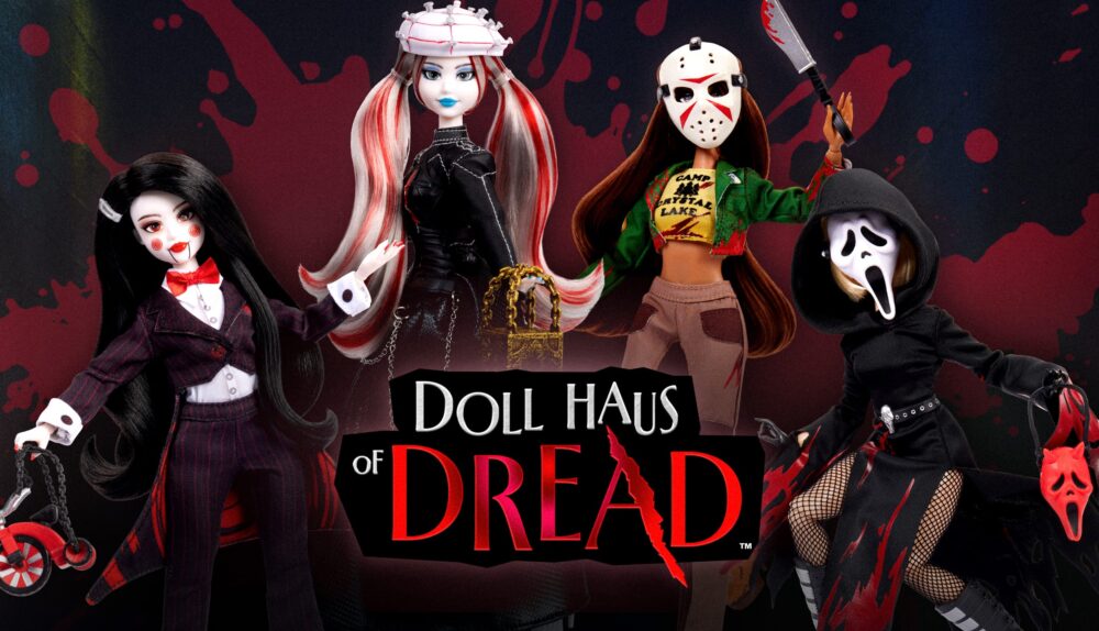 Doll Haus of Dread collector fashion dolls inspired by Billy the Puppet, Pinhead, Jason Voorhees and Ghost Face